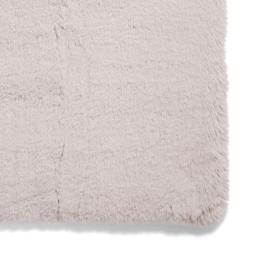 Super Teddy Modern Faux Fur Anti-Shed Silver Rug Think Rug
