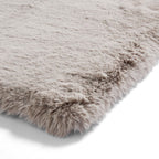 Super Teddy Modern Faux Fur Anti-Shed Silver Rug Think Rug