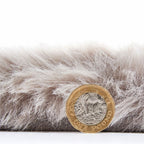 Super Teddy Modern Faux Fur Anti-Shed Silver Rug Think Rug