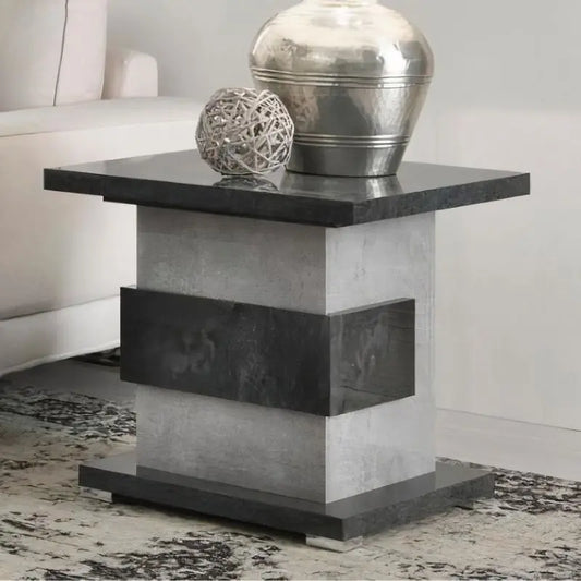 Trillo Grey High Gloss Lamp Table Home Store Living