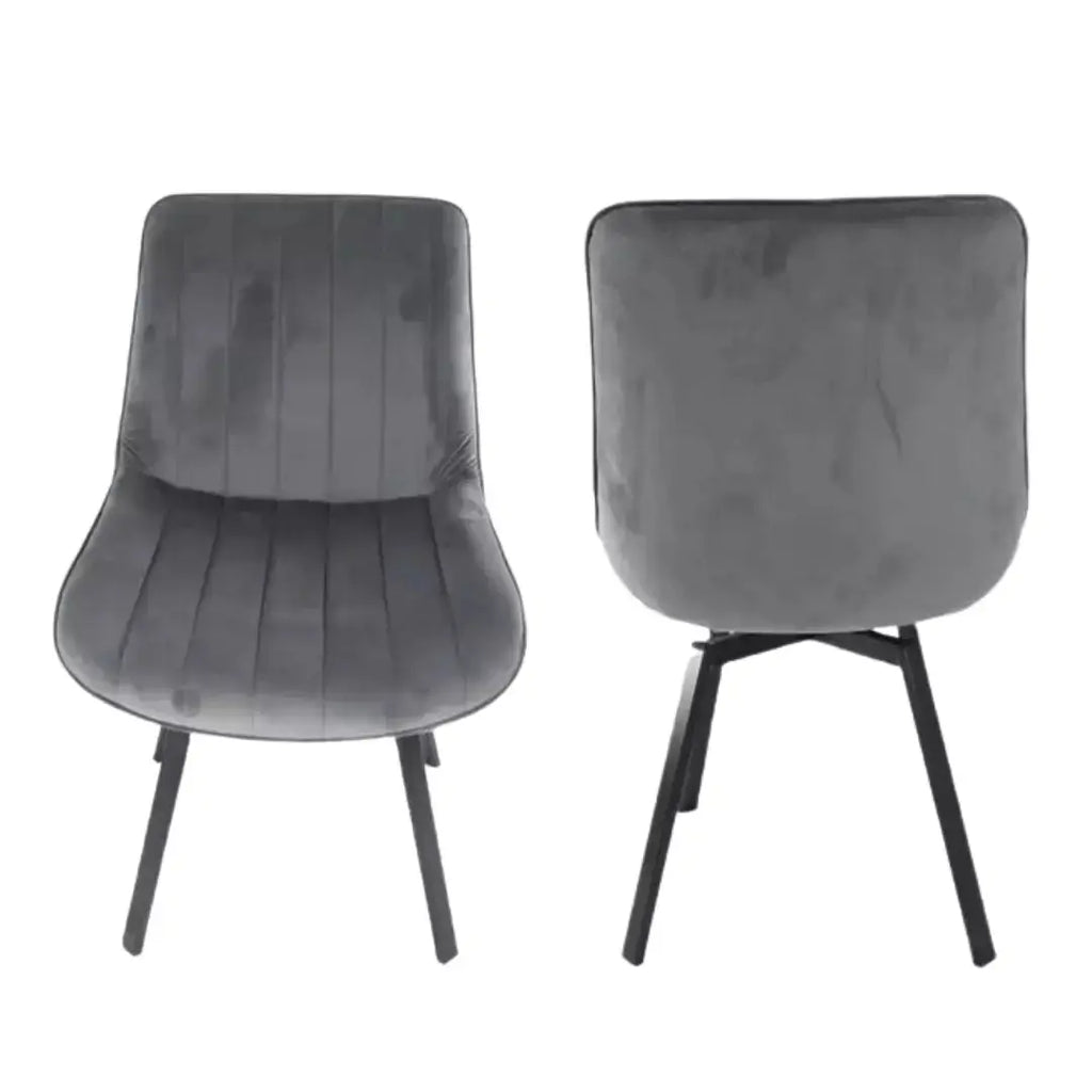 Roco Dark Grey Chairs (Set of 2) Home Store Living