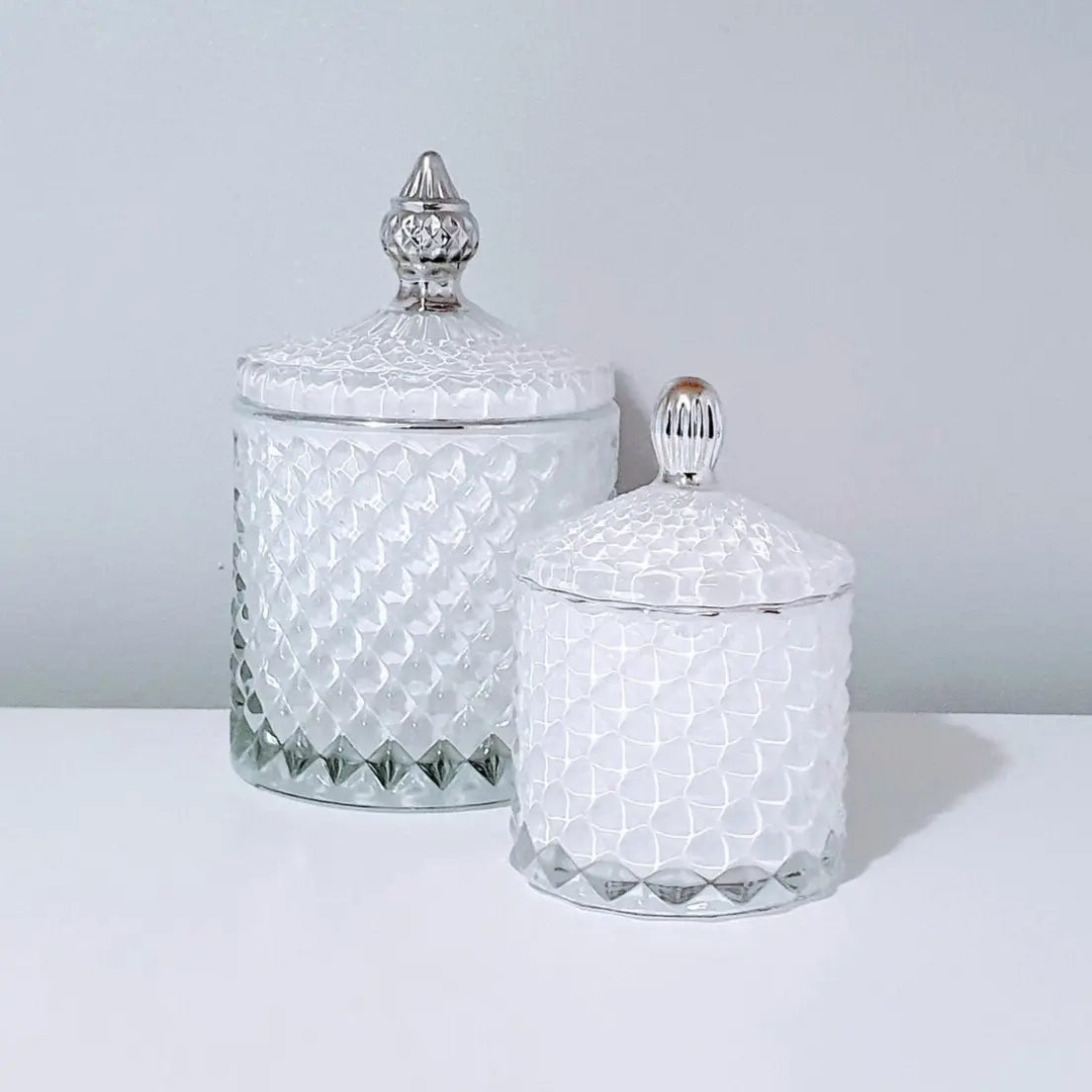 White Trinket Jar Medium Lesser & Pavey