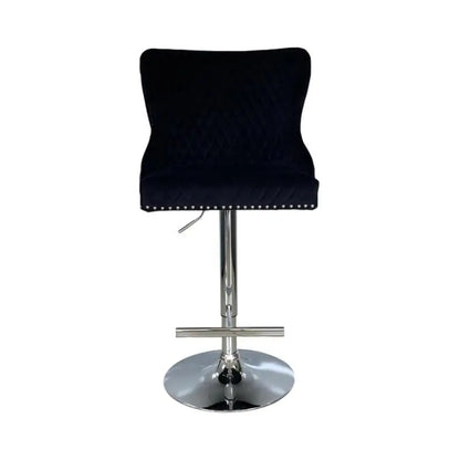 Valente Black Velvet Bar Stool Home Store Living