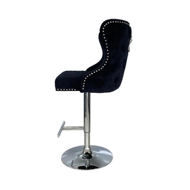 Valente Black Velvet Bar Stool Home Store Living