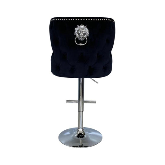 Valente Black Velvet Bar Stool Home Store Living