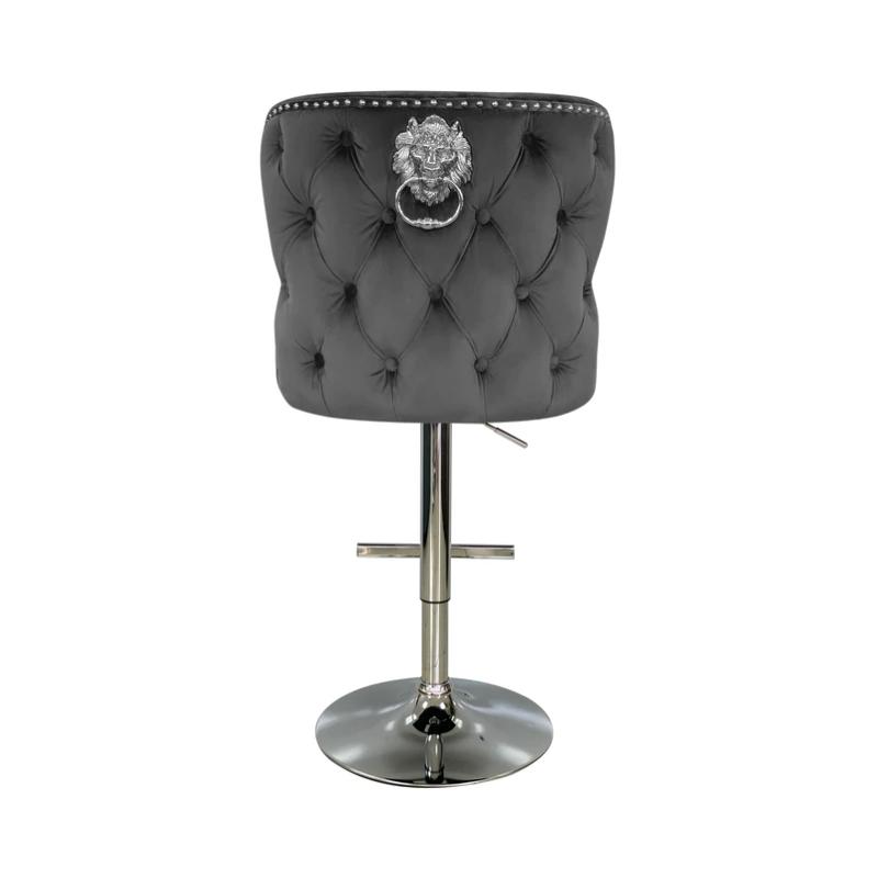 Valente Grey Velvet Bar Stool Home Store Living