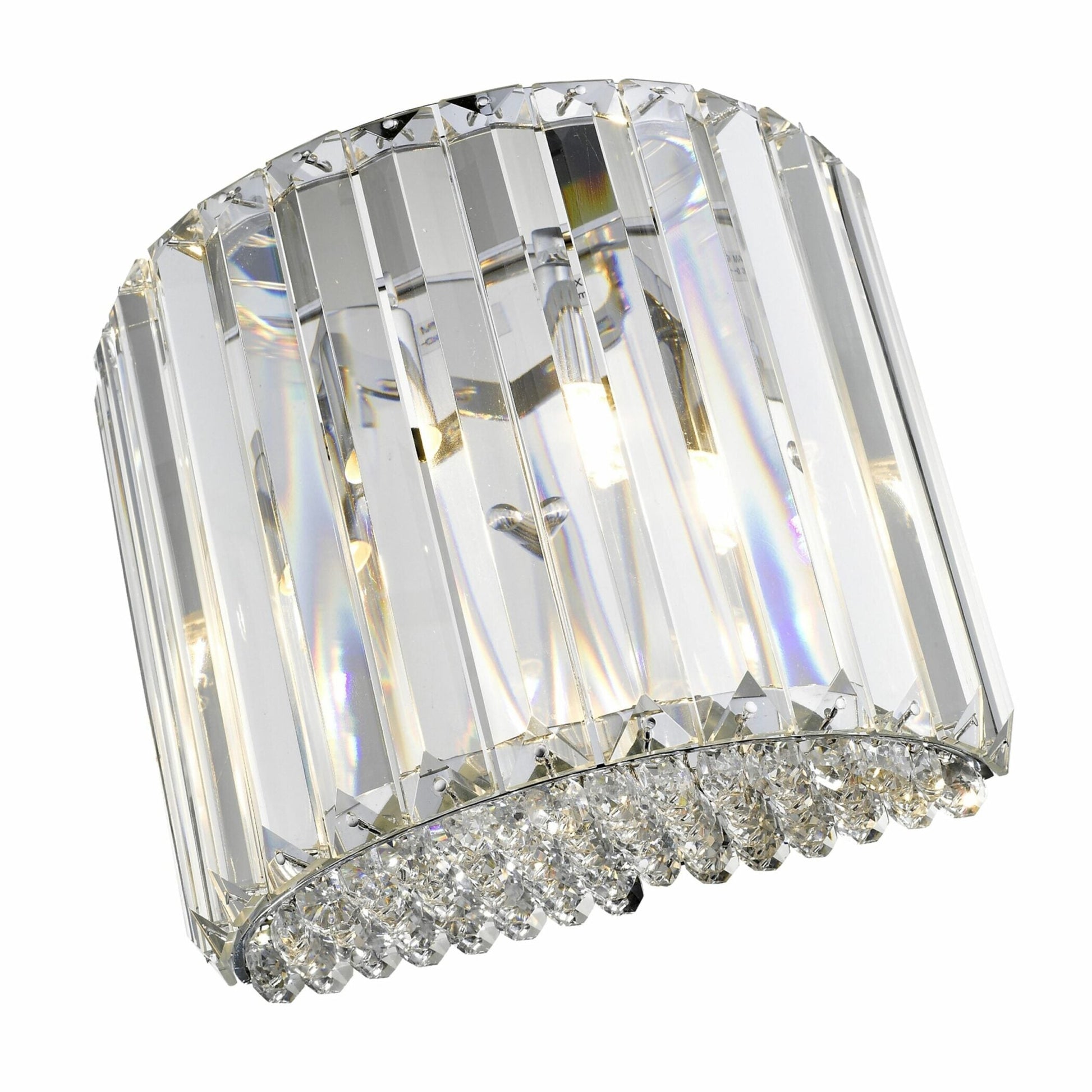 Brooke Chrome Crystal Wall Light Home Store Living