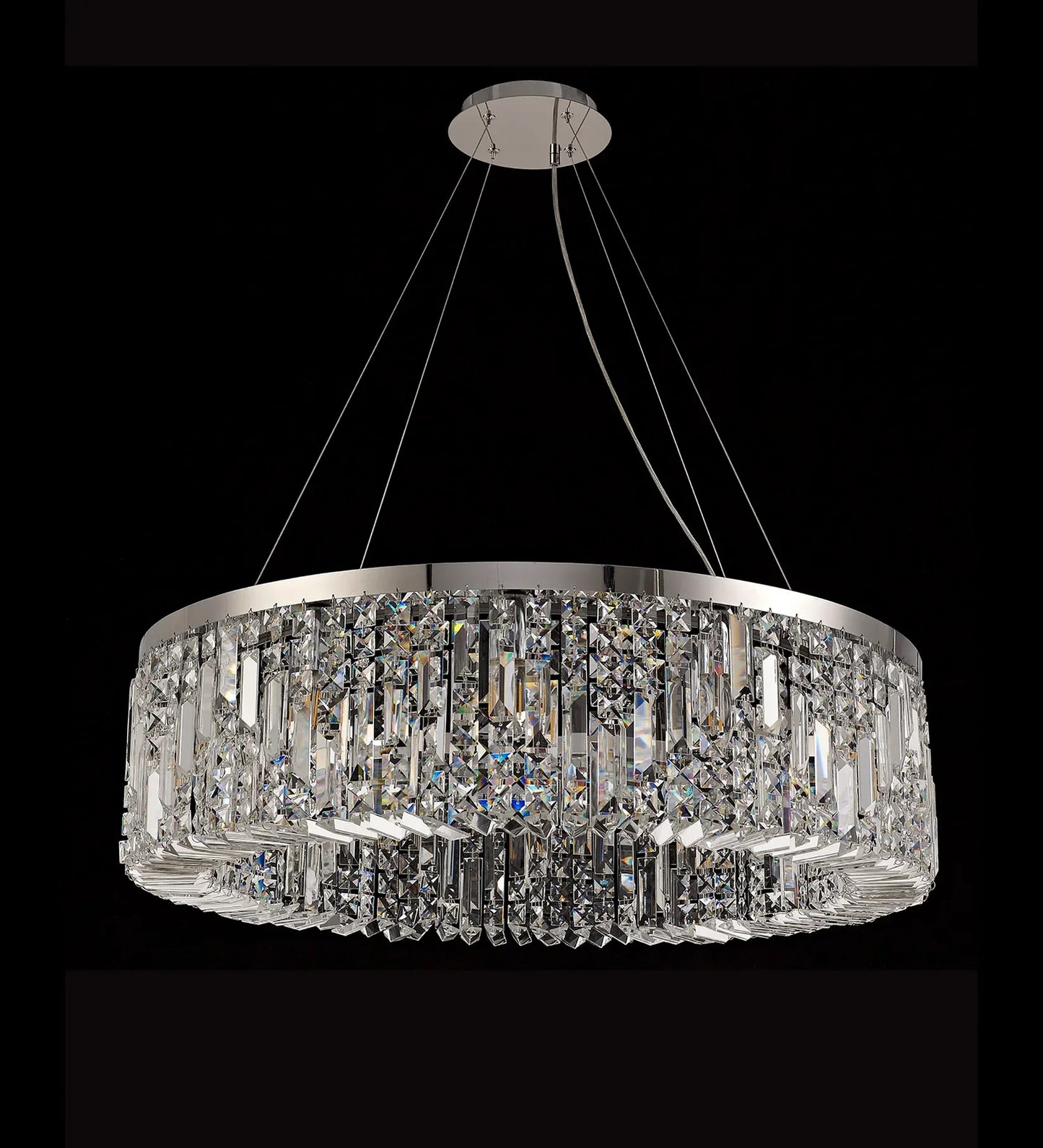 Ziva Round Crystal Chandelier Home Store Living