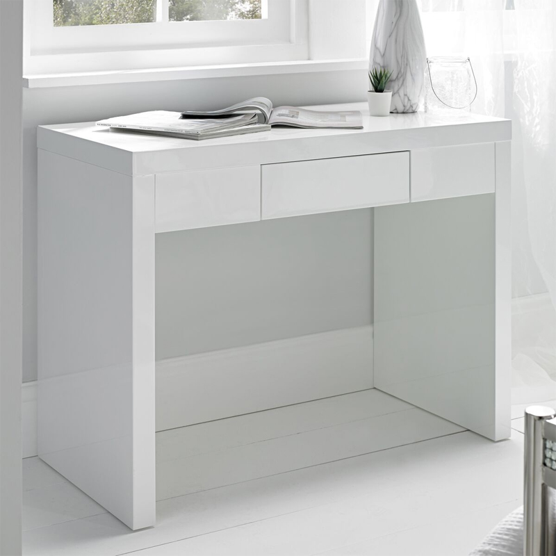 Valencia High Gloss Dressing Table In Anthracite Grey 
