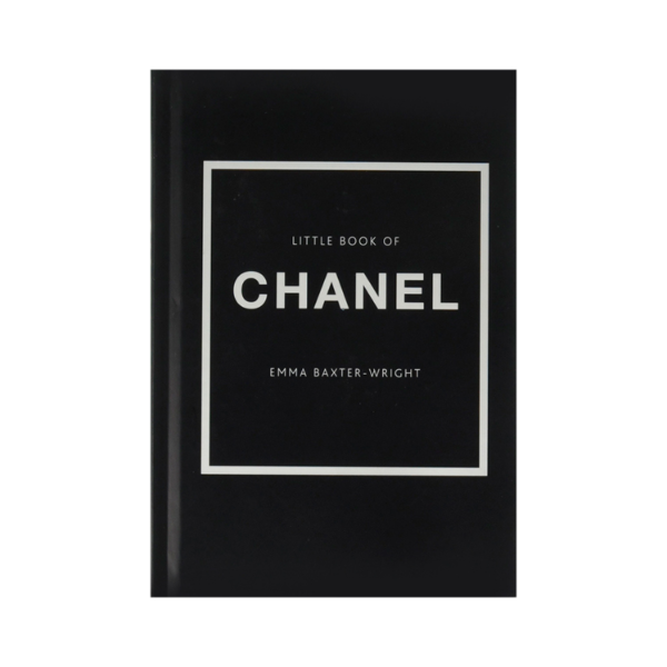 Black hardback Chanel coffee table book