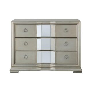 Luciano Mirror Champagne 3 Drawer Chest