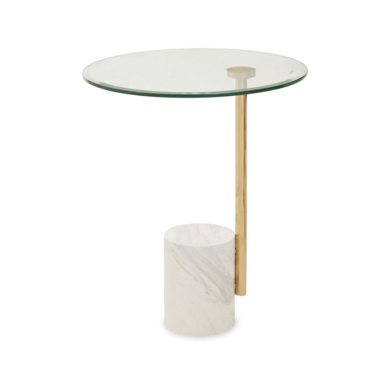 Oria Marble And Gold Side Table | Luxury Homeware