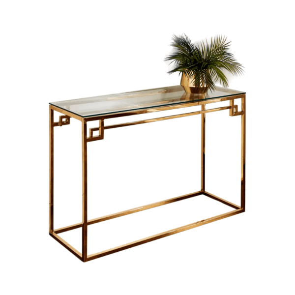 Compton gold console table