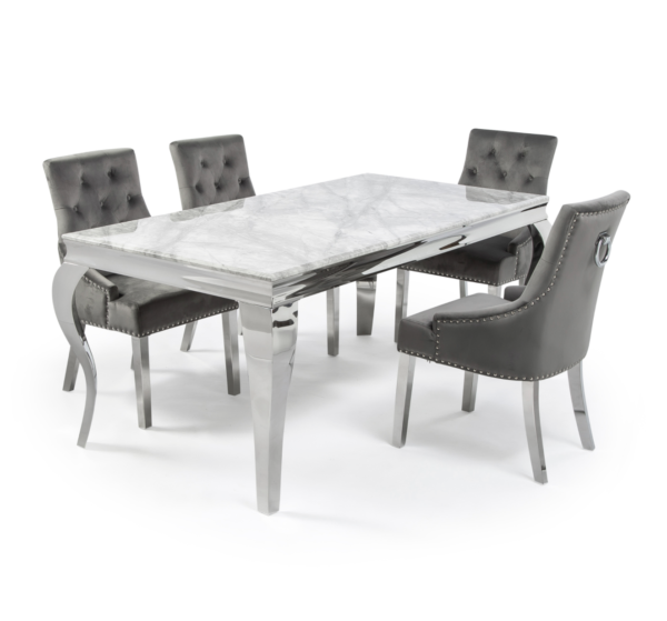 Louis Grey Marble Dining Table Near Me Online On Mega Sale UK